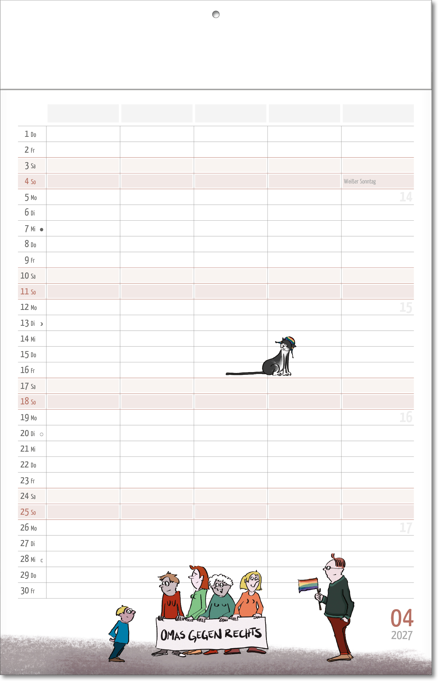 Bildkalender Familienplaner, Fälzel