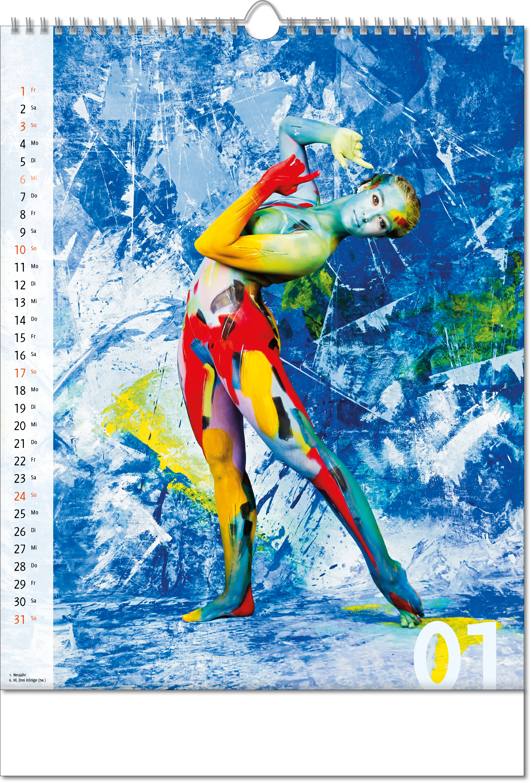 Kalender Bodypainting, Wire