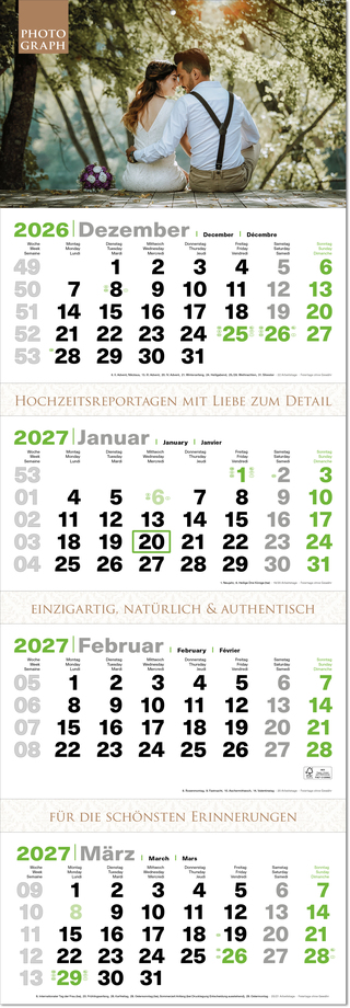 4-Monatsplaner Green4