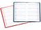 Taschenkalender Status, grau/blau, PVC rot