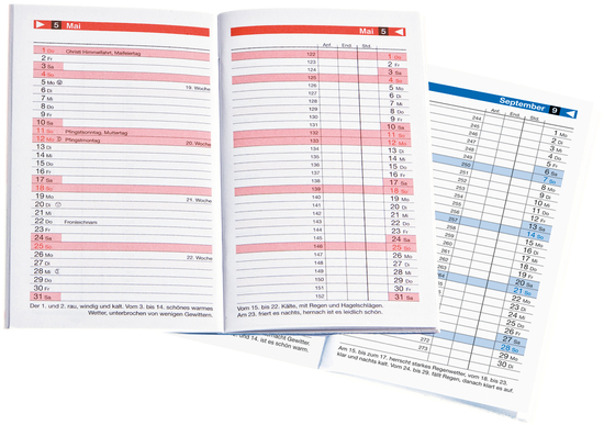 Taschenkalender Typus, schwarz/blau, Slinky dunkelblau