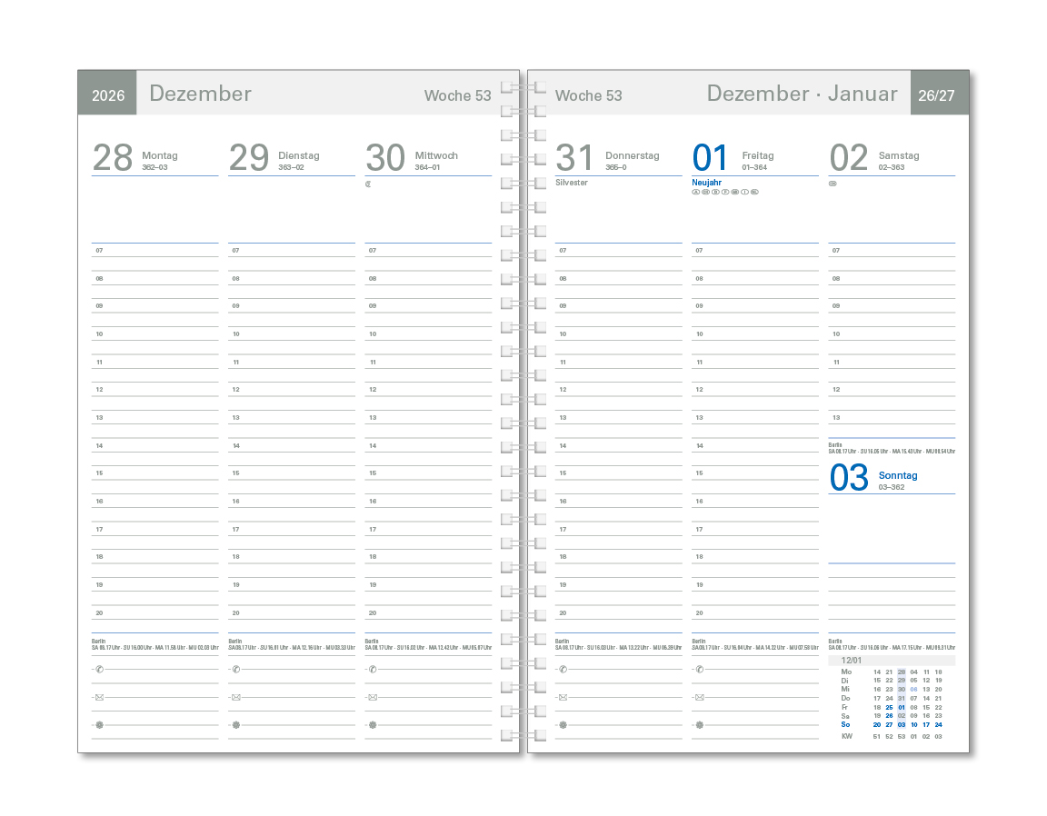 Wochentimer Luxus, PP orange
