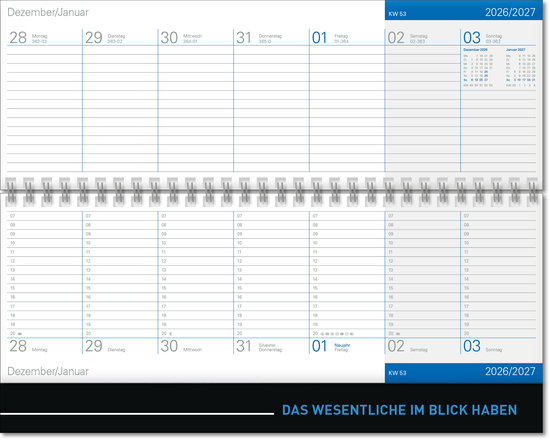 Schreibtischquerkalender Luxus