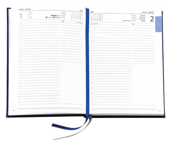 Buchkalender Daily Chefkalender INT, Slinky dunkelblau