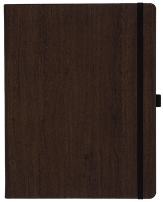 Notizbuch Style Large im Format 19x25cm, Inhalt blanco, Einband Woody in der Farbe Brown