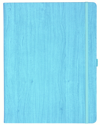 Notizbuch Style Large im Format 19x25cm, Inhalt blanco, Einband Woody in der Farbe Sky
