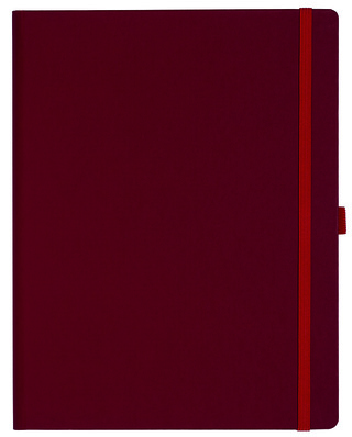 Notizbuch Style Large im Format 19x25cm, Inhalt liniert, Einband Fancy in der Farbe Ruby Red