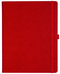 Notizbuch Style Large im Format 19x25cm, Inhalt liniert, Einband Slinky in der Farbe Scarlet