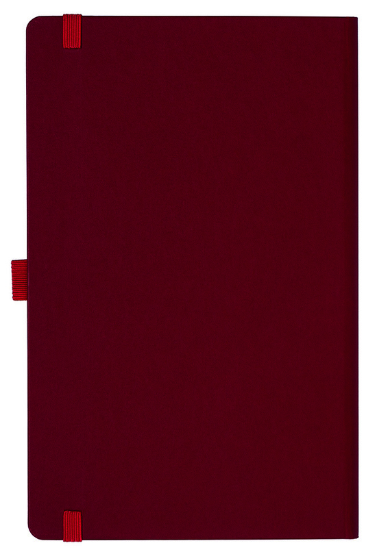 Notizbuch Style Medium im Format 13x21cm, Inhalt kariert, Einband Fancy in der Farbe Ruby Red