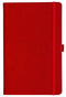 Notizbuch Style Medium im Format 13x21cm, Inhalt kariert, Einband Slinky in der Farbe Scarlet