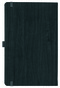 Notizbuch Style Medium im Format 13x21cm, Inhalt kariert, Einband Woody in der Farbe Charcoal
