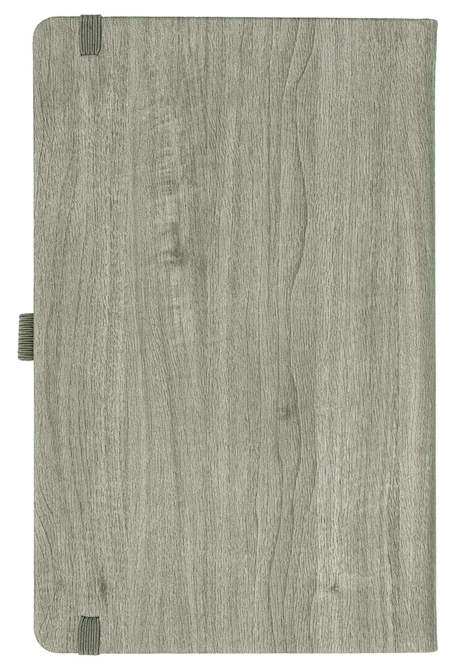 Notizbuch Style Medium im Format 13x21cm, Inhalt liniert, Einband Woody in der Farbe Sludge