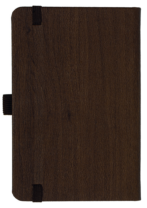 Notizbuch Style Small im Format 9x14cm, Inhalt blanco, Einband Woody in der Farbe Brown