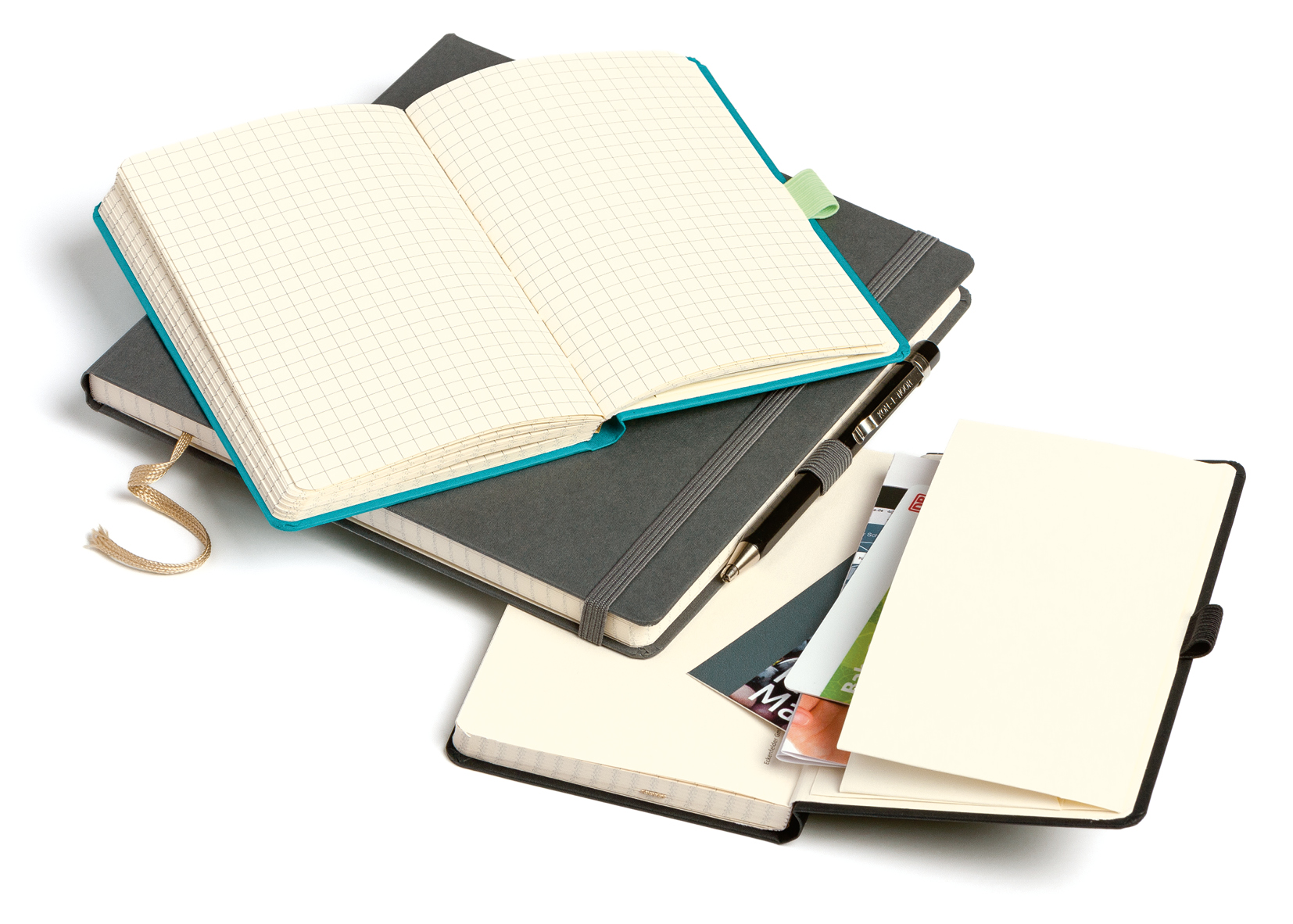 Notizbuch Style Small im Format 9x14cm, Inhalt blanco, Einband Woody in der Farbe Sludge