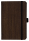 Notizbuch Style Small im Format 9x14cm, Inhalt kariert, Einband Woody in der Farbe Brown