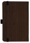 Notizbuch Style Small im Format 9x14cm, Inhalt kariert, Einband Woody in der Farbe Brown
