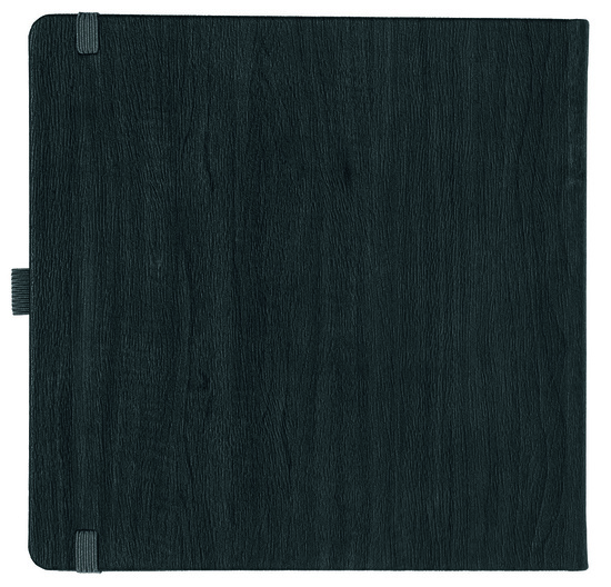 Notizbuch Style Square im Format 17,5x17,5cm, Inhalt blanco, Einband Woody in der Farbe Charcoal