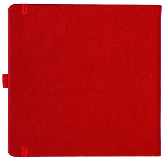 Notizbuch Style Square im Format 17,5x17,5cm, Inhalt kariert, Einband Slinky in der Farbe Scarlet