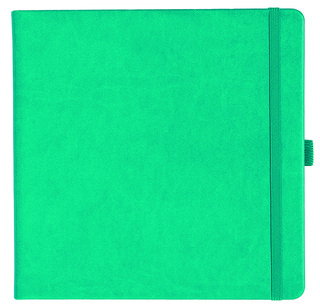 Notizbuch Style Square im Format 17,5x17,5cm, Inhalt kariert, Einband Slinky in der Farbe Turquoise