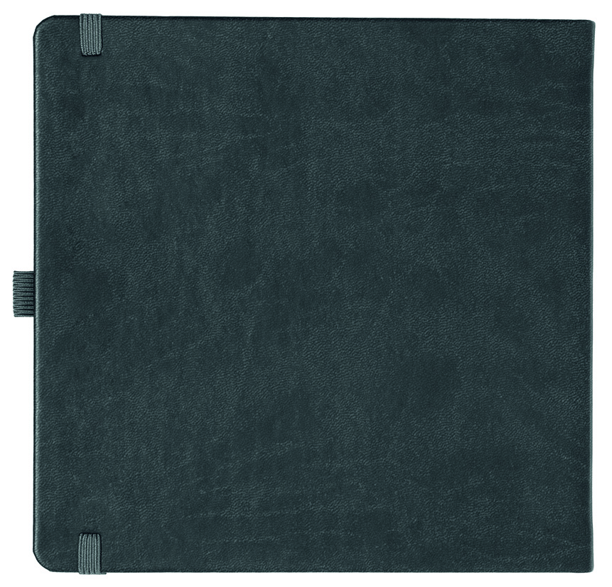 Notizbuch Style Square im Format 17,5x17,5cm, Inhalt liniert, Einband Slinky in der Farbe Dark Grey