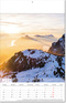 Kalender "Bergwelten" im Format 24 x 37,5 cm, mit Fälzel