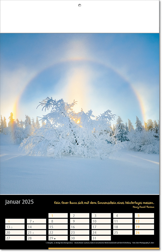 Kalender "Emotion" im Format 24 x 37,5 cm, mit Fälzel