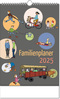 Kalender "Familienplaner" im Format 24 x 38,5 cm, mit Wire-O Bindung und verlängerter Rückwand