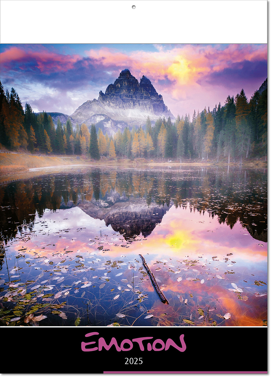 Kalender "Emotion" im Format 30,5 x 42,6 cm, mit Fälzel