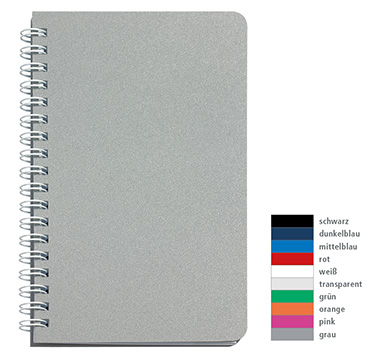 Taschentimer "Luxus" im Format 10,5 x 16,5 cm, deutsche Version, 128 Seiten, Wire-O-Bindung, Kartoneinband, PP-Einband dunkelblau