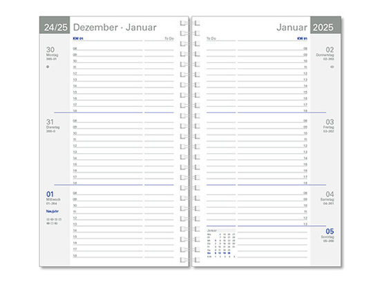 Taschentimer "Luxus" im Format 10,5 x 16,5 cm, deutsche Version, 128 Seiten, Wire-O-Bindung, Kartoneinband, PP-Einband, grün