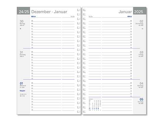 Taschentimer "Luxus" im Format 10,5 x 16,5 cm, deutsche Version, 128 Seiten, Wire-O-Bindung, Kartoneinband, PP-Einband rot