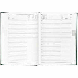 Buchkalender "Tages Chefkalender D" im Format 14,5 x 20,5 cm, 416 Seiten, 1-spr. Deutsch, 1-farbig grau, Fadenheftung, Buchblock spitze Ecken mit Eckenperforation, 1 Leseband, Decke Seattle anthrazit, Vorderseite mit Prägung