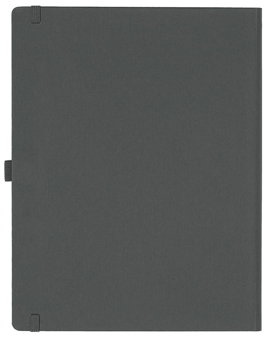 Notizbuch Style Large im Format 19x25cm, Inhalt kariert, Einband Fancy in der Farbe Graphite