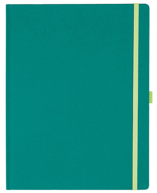Notizbuch Style Large im Format 19x25cm, Inhalt kariert, Einband Fancy in der Farbe Laguna