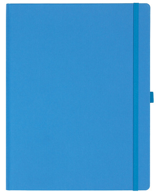 Notizbuch Style Large im Format 19x25cm, Inhalt liniert, Einband Fancy in der Farbe China Blue