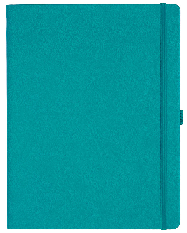 Notizbuch Style Large im Format 19x25cm, Inhalt liniert, Einband Slinky in der Farbe Turquoise