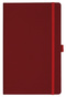 Notizbuch Style Medium im Format 13x21cm, Inhalt kariert, Einband Fancy in der Farbe Ruby Red