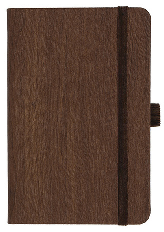 Notizbuch Style Small im Format 9x14cm, Inhalt blanco, Einband Woody in der Farbe Brown