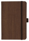 Notizbuch Style Small im Format 9x14cm, Inhalt kariert, Einband Woody in der Farbe Brown