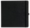 Notizbuch Style Square im Format 17,5x17,5cm, Inhalt kariert, Einband Slinky in der Farbe Black