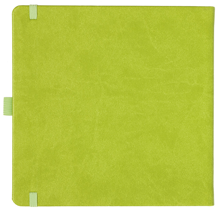 Notizbuch Style Square im Format 17,5x17,5cm, Inhalt kariert, Einband Slinky in der Farbe Lime