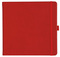 Notizbuch Style Square im Format 17,5x17,5cm, Inhalt kariert, Einband Slinky in der Farbe Scarlet