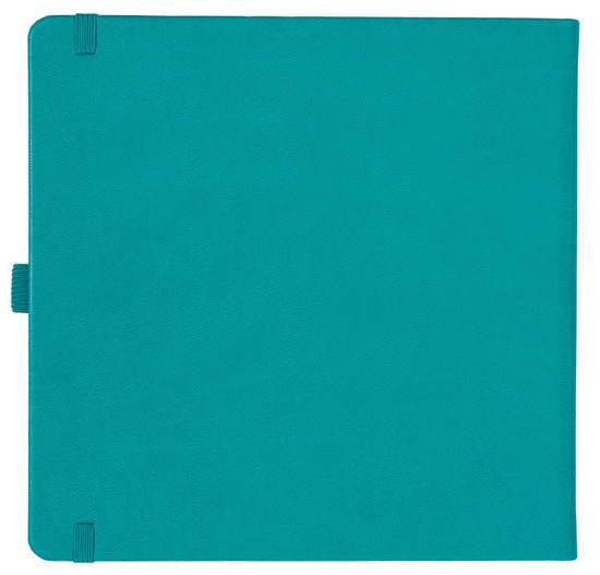 Notizbuch Style Square im Format 17,5x17,5cm, Inhalt liniert, Einband Slinky in der Farbe Turquoise