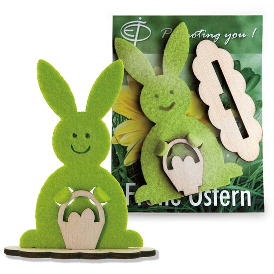 Steckfigur Hase in Werbekarte - Hase