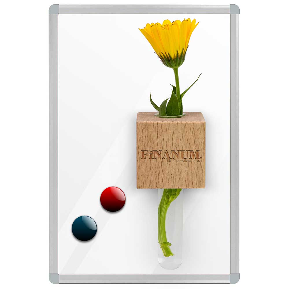 Mini-Vase Magnet - mit Digitaldruck und Lasergravur