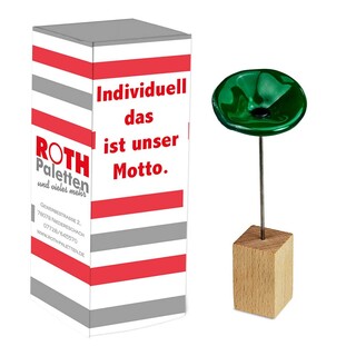 Handgefertigte Glasblume - grün