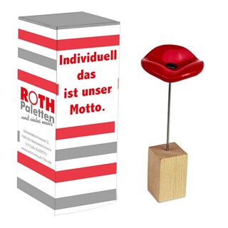 Handgefertigte Glasblume - rot