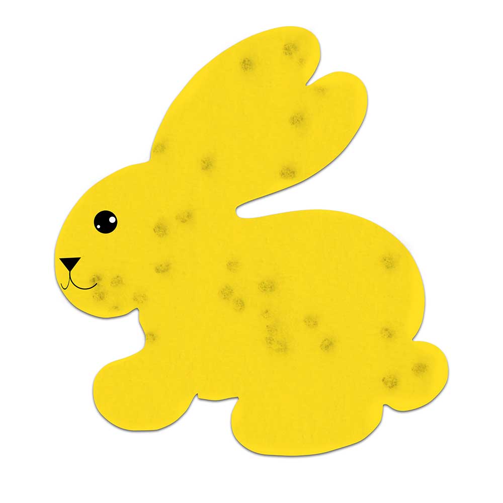 Samenpapier in Klappkärtchen Ei - Häschen