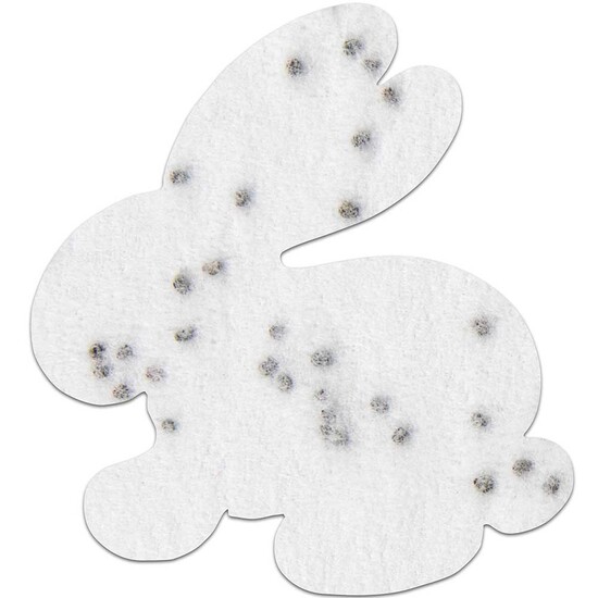 Samenpapier in Klappkärtchen Ei - Häschen