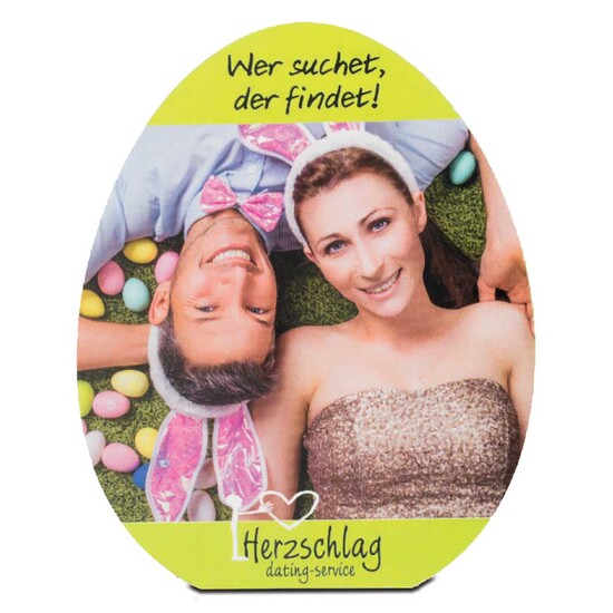 Samenpapier in Klappkärtchen Ei - Blümchen